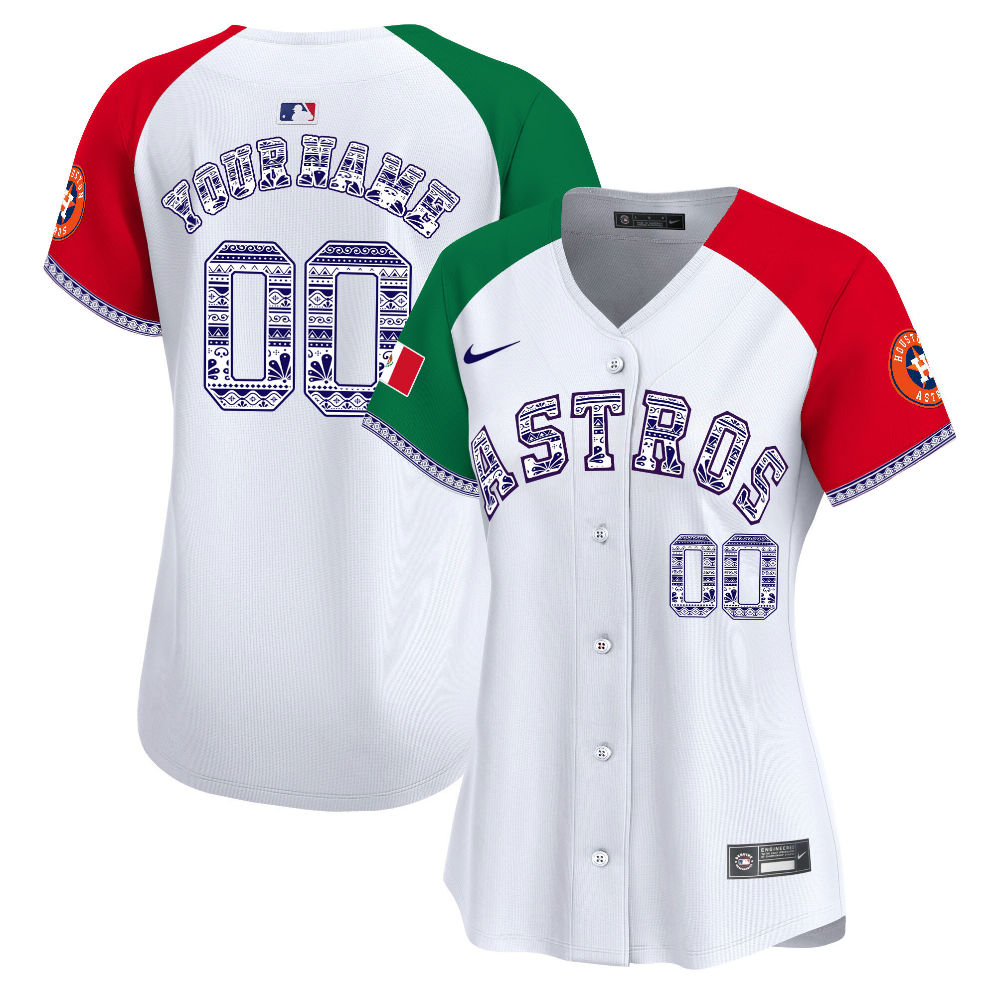 Houston Astros Mexico Vapor Premier Limited Custom V2 Alternate Jersey - All Stitched
