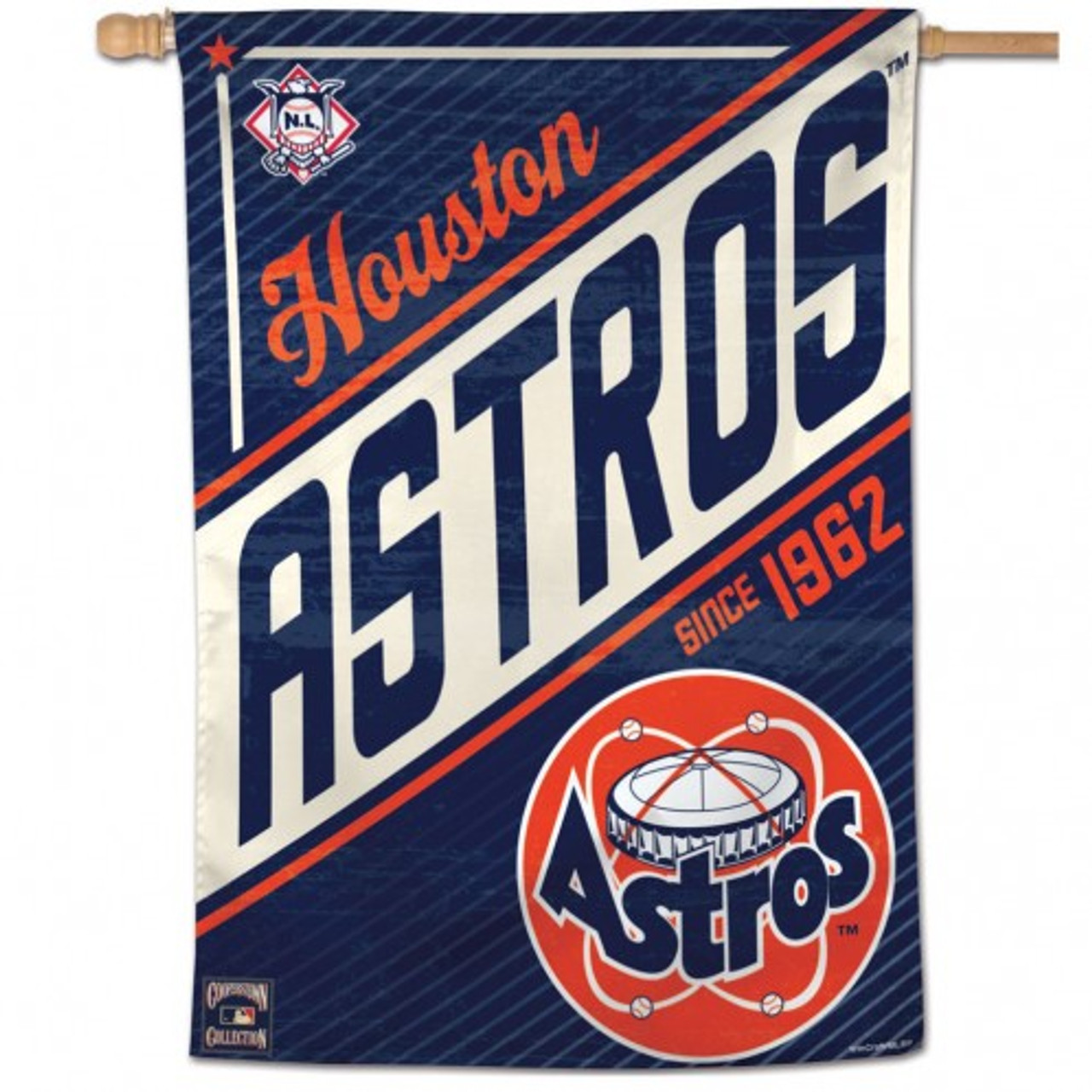 Houston Astros Retro Vertical Flag Garden Flag, House Flag