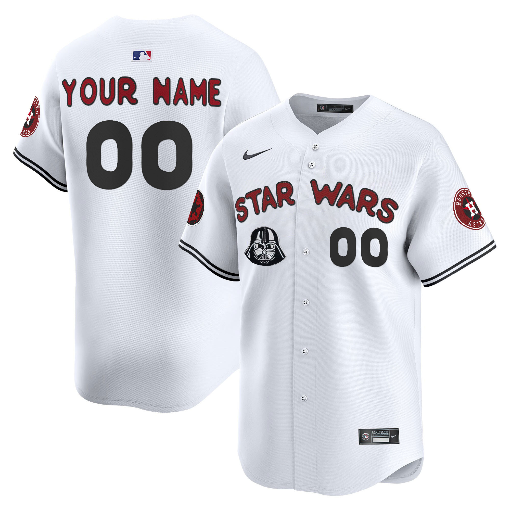 Houston Astros SW Vapor Premier Limited Custom White Jersey - All Stitched