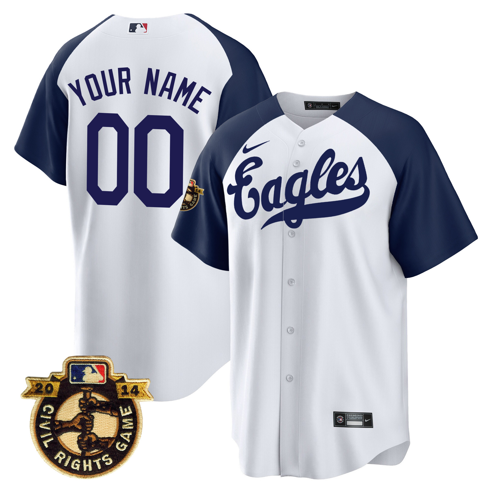 Houston Astros Throwback 1950 Houston Eagles Custom Alternate Jersey - All Stitched