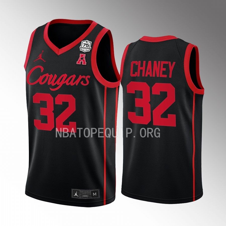 Houston Cougars Reggie Chaney Jersey 2022-23 College Black Uniform