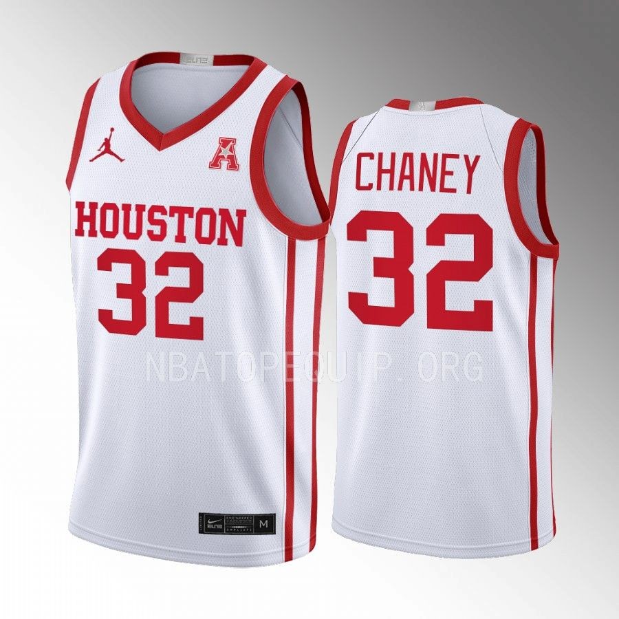 Houston Cougars Reggie Chaney Jersey 2022-23 Limited White Home Uniform