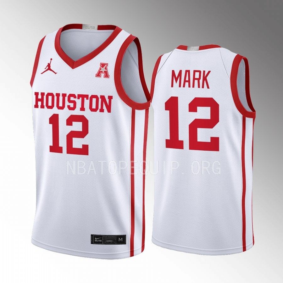 Houston Cougars Tramon Mark Jersey 2022-23 Limited White Home Uniform