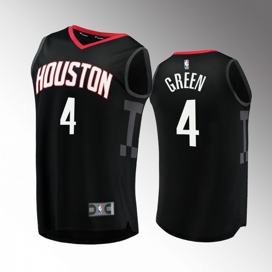 Houston Rockets #4 Jalen Green Statement Jersey 2022-23 Black