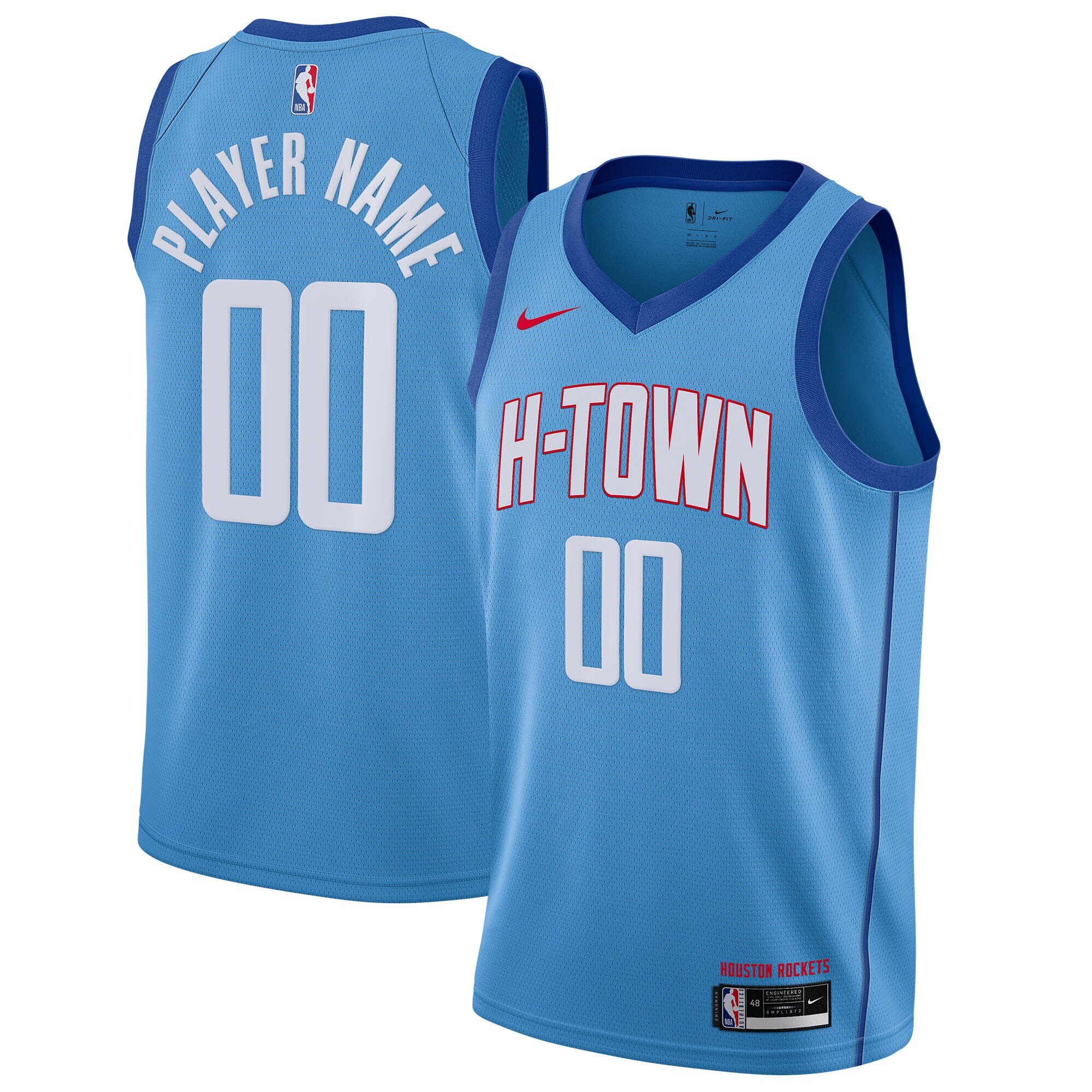 Houston Rockets 2021 Blue Custom Jersey - All Stitched