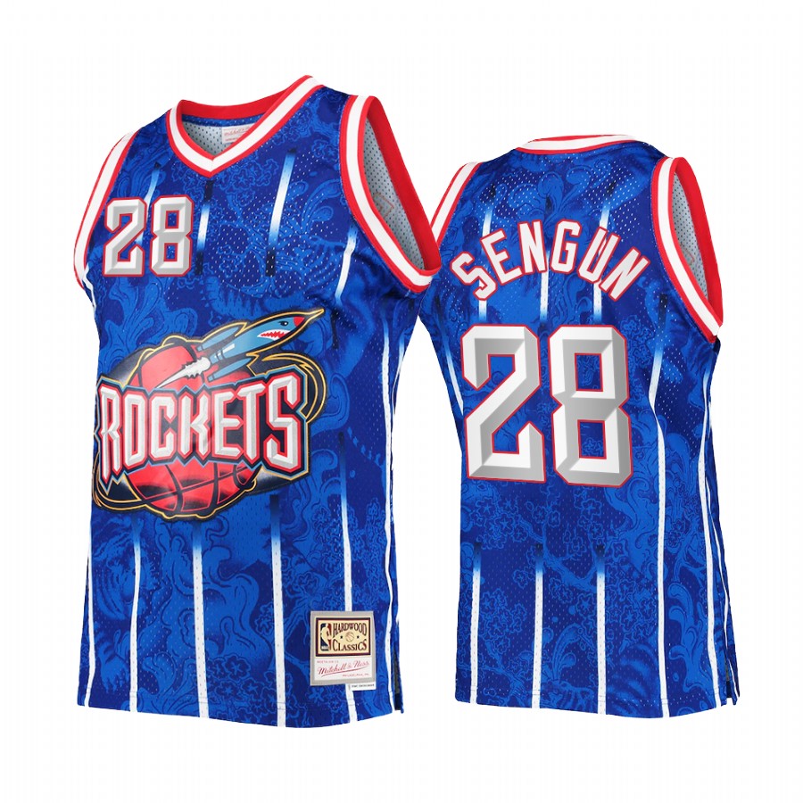 Houston Rockets 2022 Lunar New Year Alperen Sengun Jersey Blue Mitchell Ness