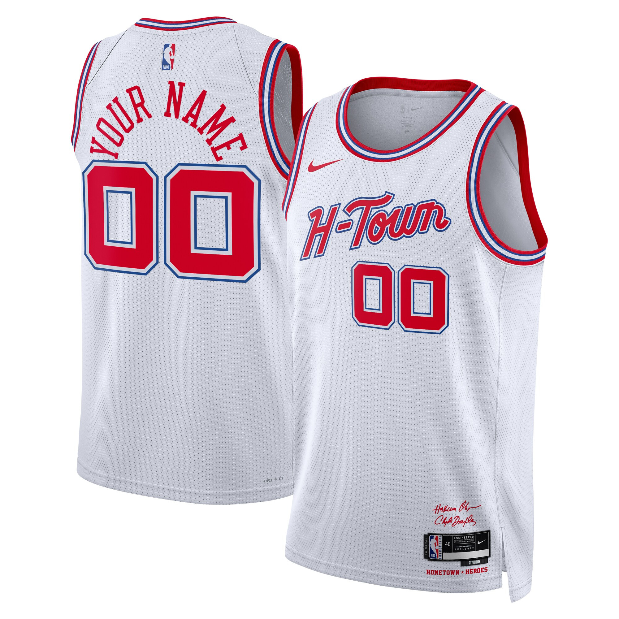 Houston Rockets 2023 City Edition Custom White Jersey - All Stitched
