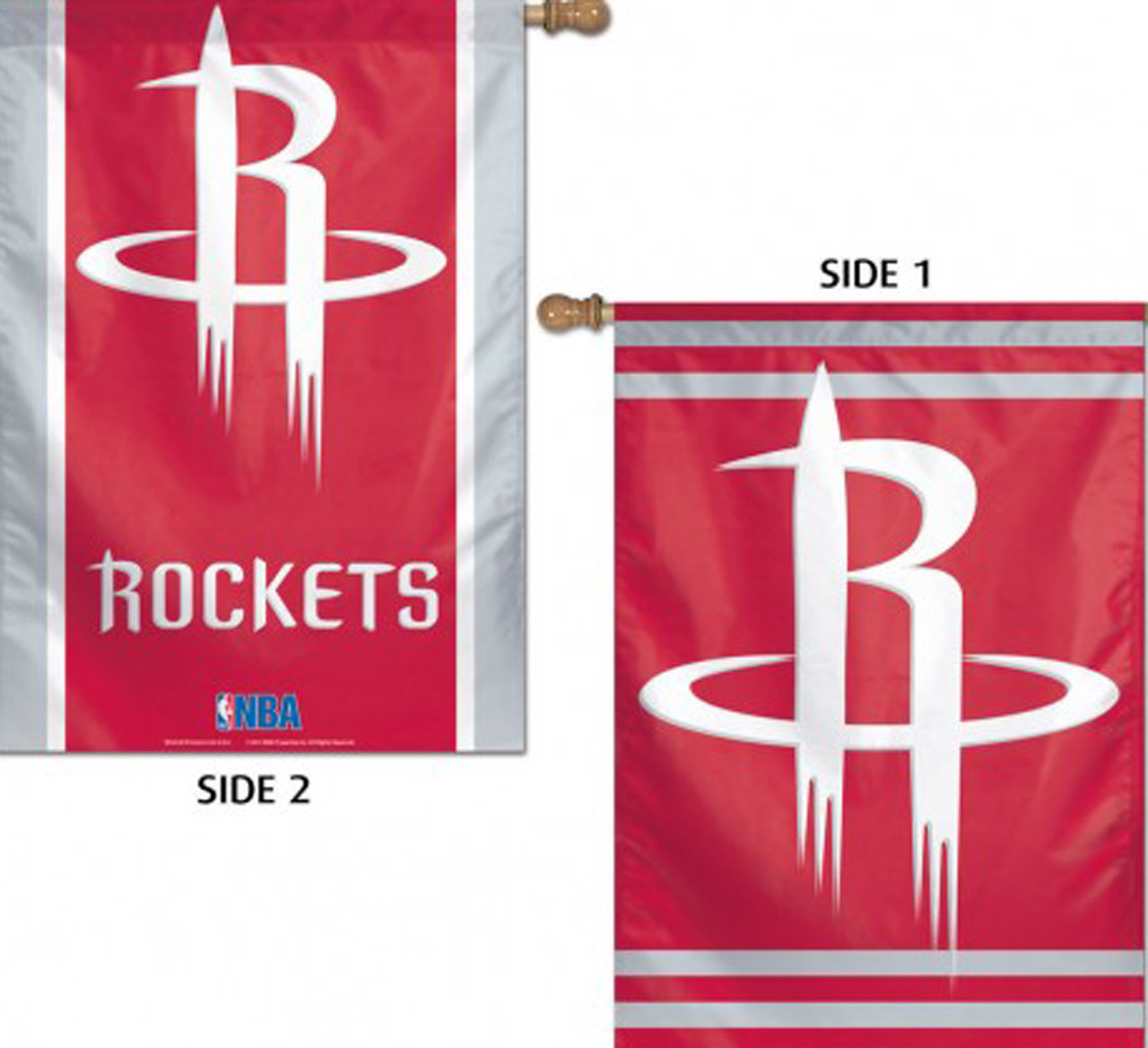 Houston Rockets 2 Sided NBA Vertical Garden Flag, House Flag