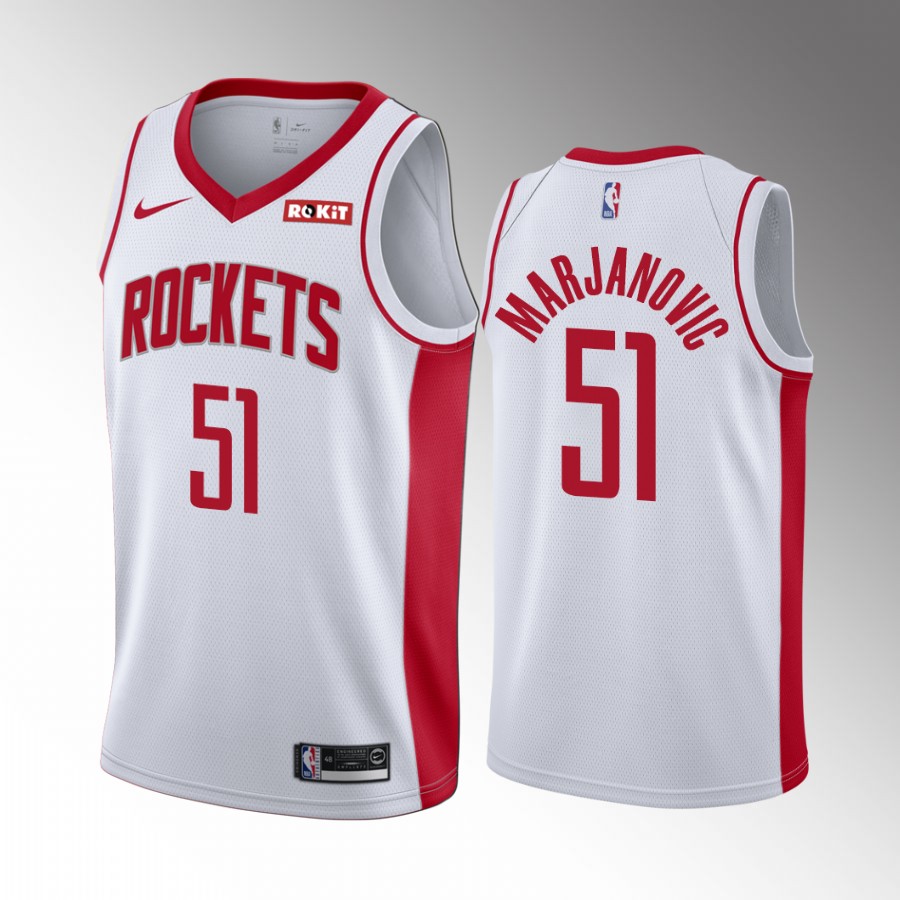 Houston Rockets Boban Marjanovic #51 Association Edition White Jersey 2022 Trade