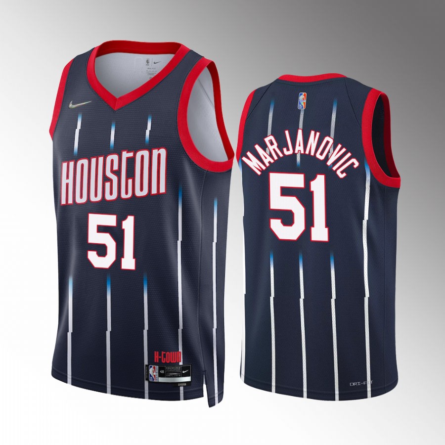 Houston Rockets Boban Marjanovic #51 City Edition Navy Jersey 2022 Trade