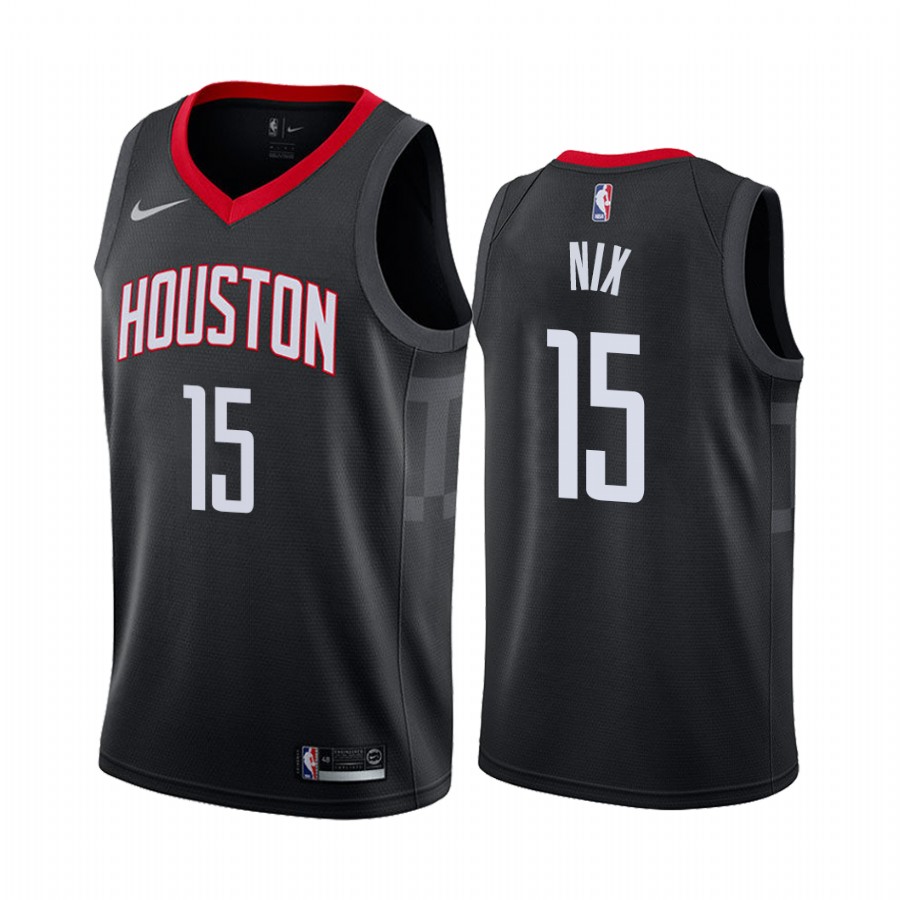 Houston Rockets Daishen Nix #15 Black 2021-22 Statement Edition Jersey