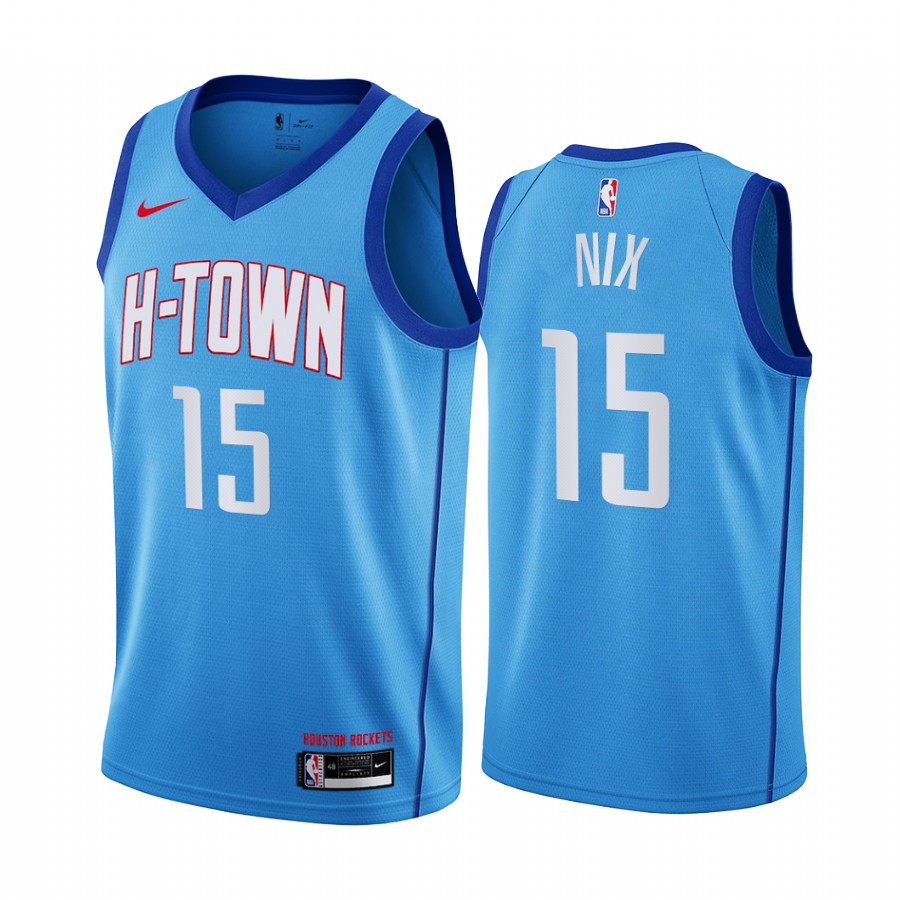 Houston Rockets Daishen Nix #15 Blue 2021-22 City Edition Jersey