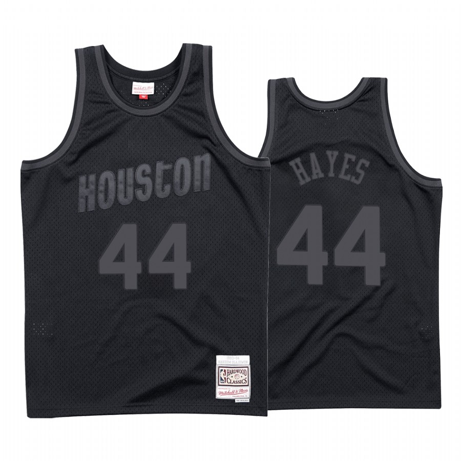 Houston Rockets Elvin Hayes #44 Black Tonal Jersey