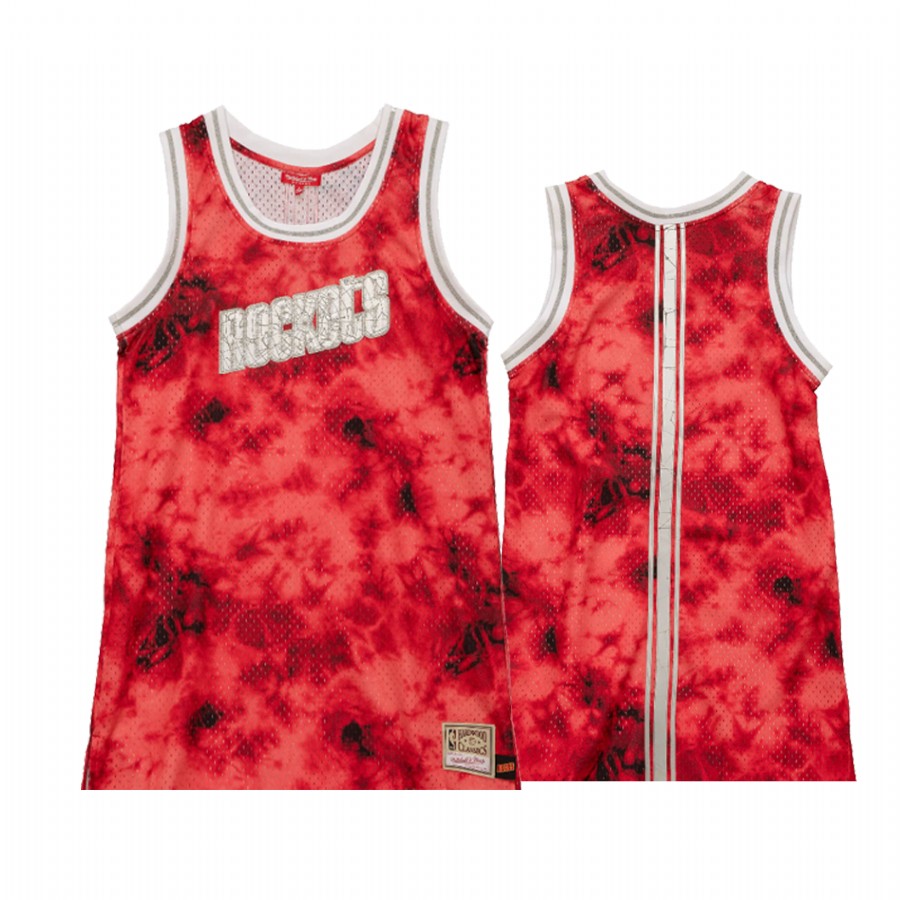 Houston Rockets Galaxy Constellation Tank Dress Women Red Reflective
