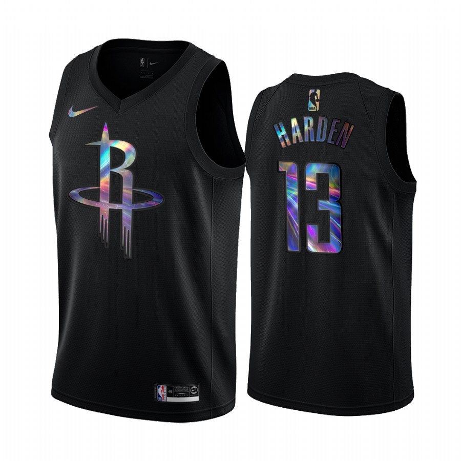 Houston Rockets James Harden #13 Jersey Iridescent HWC Collection Black 2021 Limited