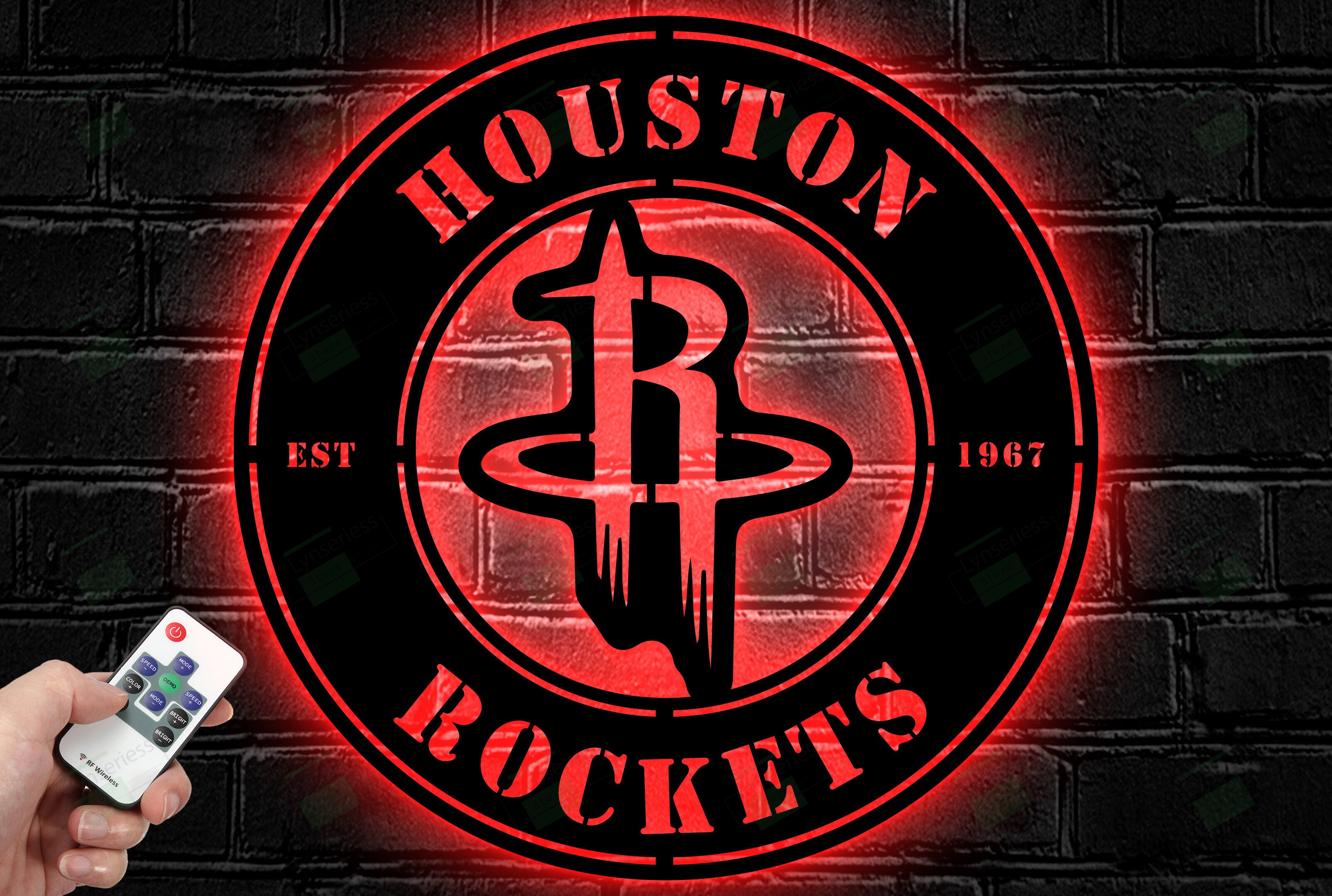 Houston Rockets Metal Sign – Led Light Sign NBA