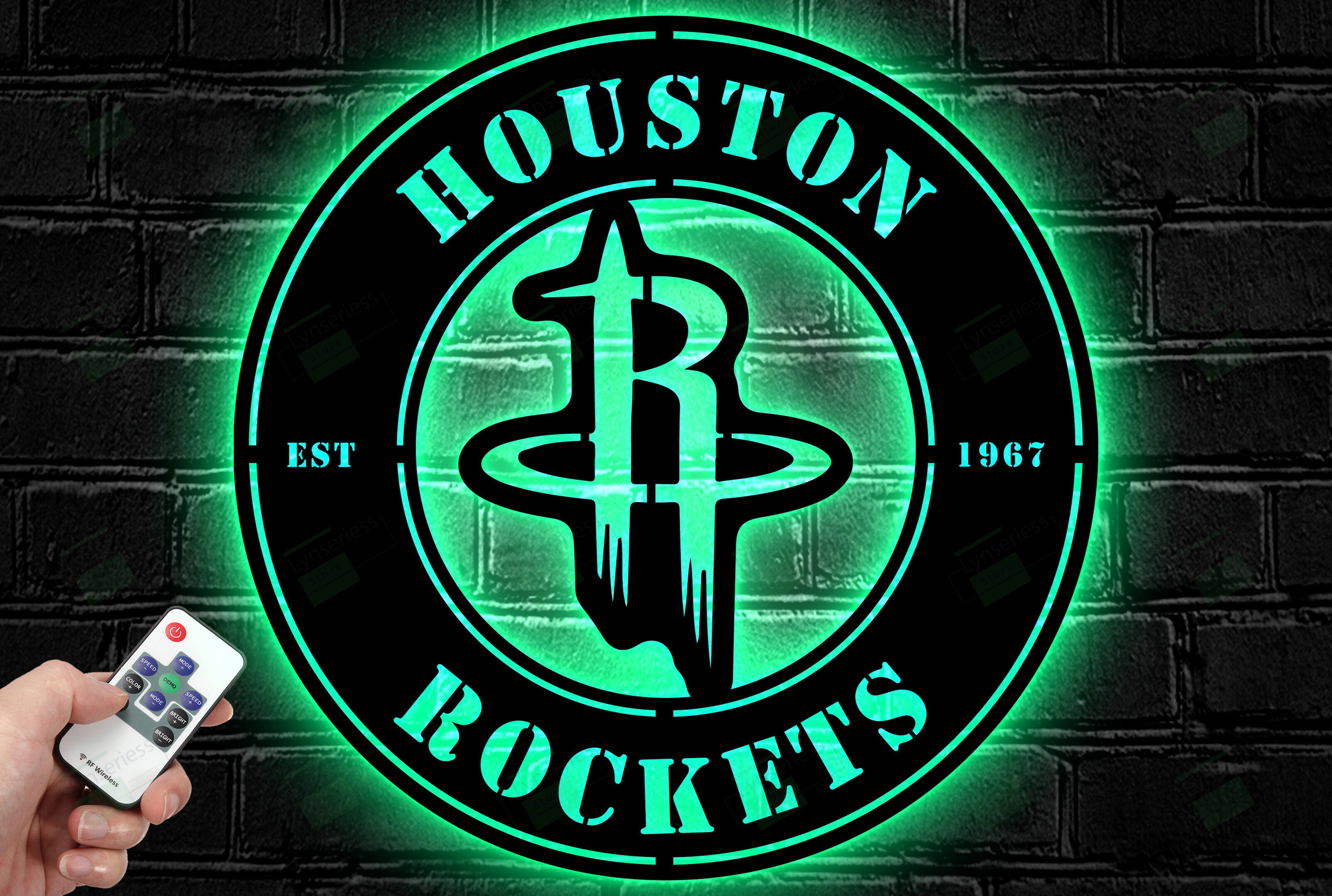 Houston Rockets Metal Sign – Led Light Sign NBA