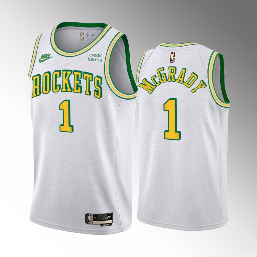 Houston Rockets Tracy McGrady 2022-23 Classic Edition White #1 Jersey 55th Anniversary
