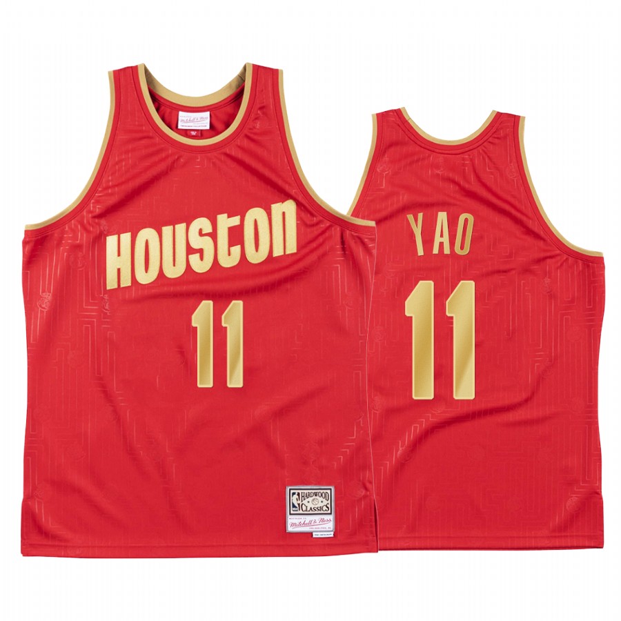 Houston Rockets Yao Ming 2020 CNY Red Throwback Jersey