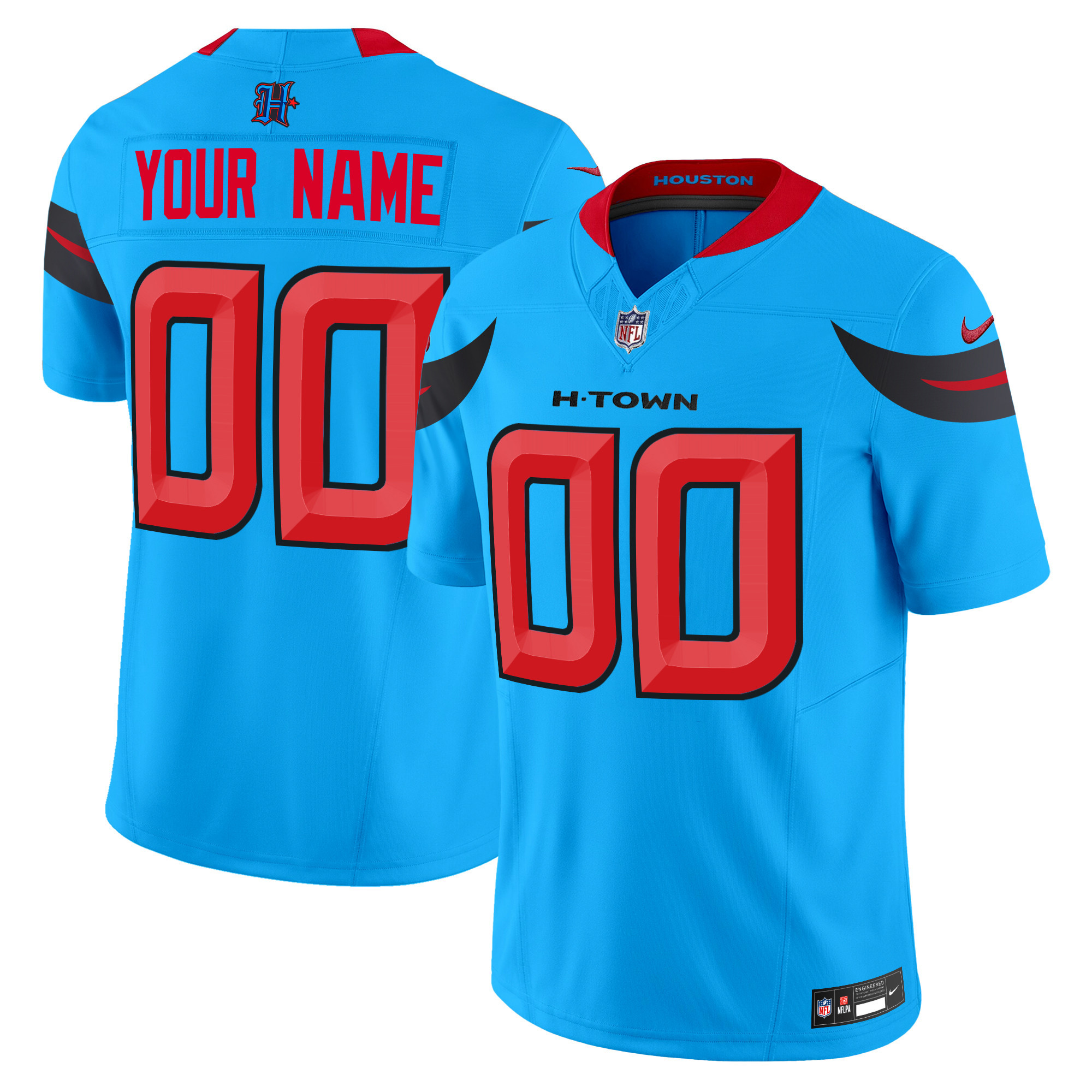 Houston Texans 2024 Vapor Limited Custom Blue Jersey - All Stitched 