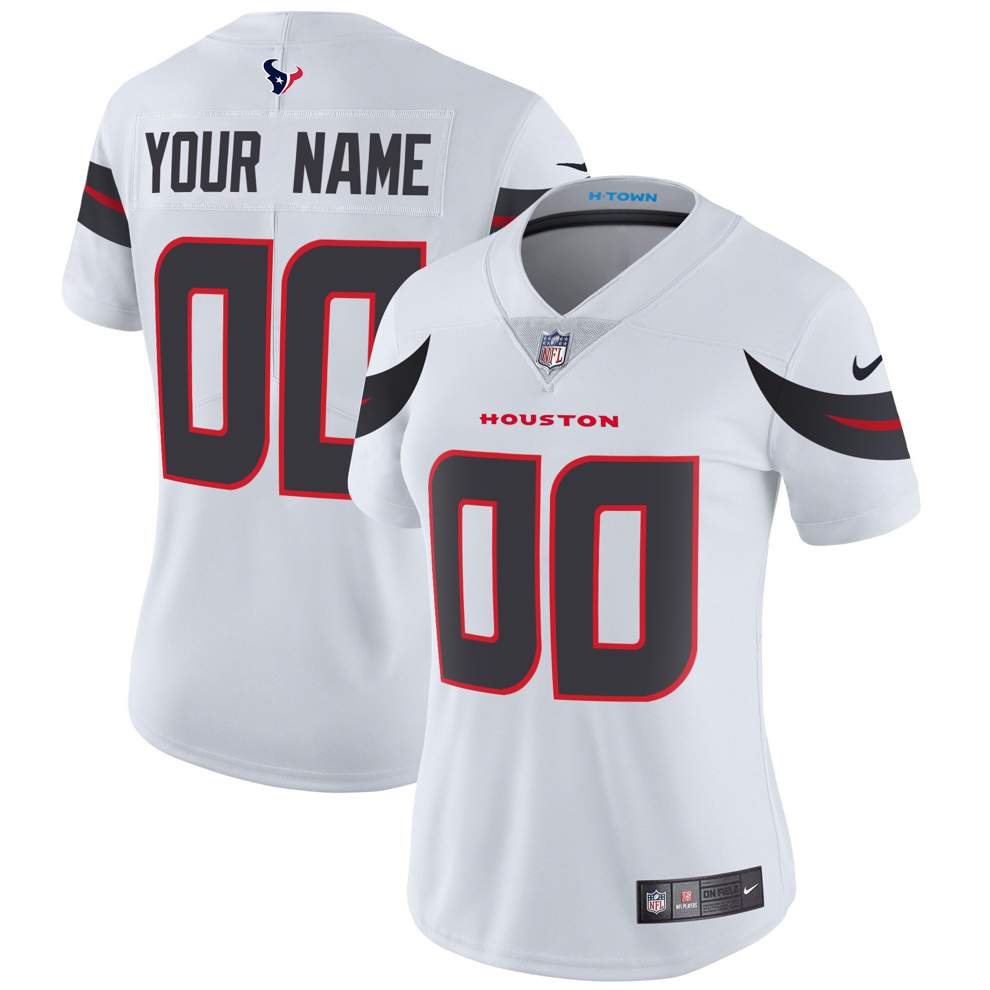 Houston Texans 2024 Vapor Limited Custom White Jersey - All Stitched 