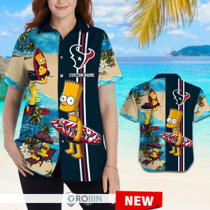 Houston Texans Bart Simpson Hawaiian Shirt