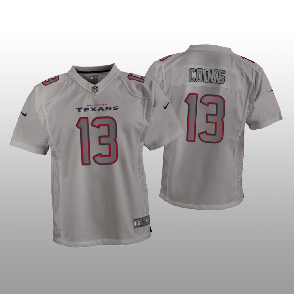 Houston Texans Brandin Cooks Gray Jersey Atmosphere Fashion Game - Youth