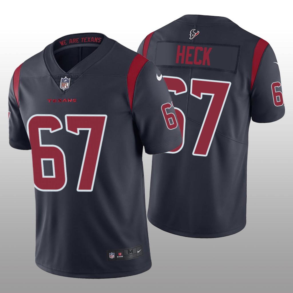 Houston Texans Charlie Heck Navy Jersey Color Rush Limited - Men's