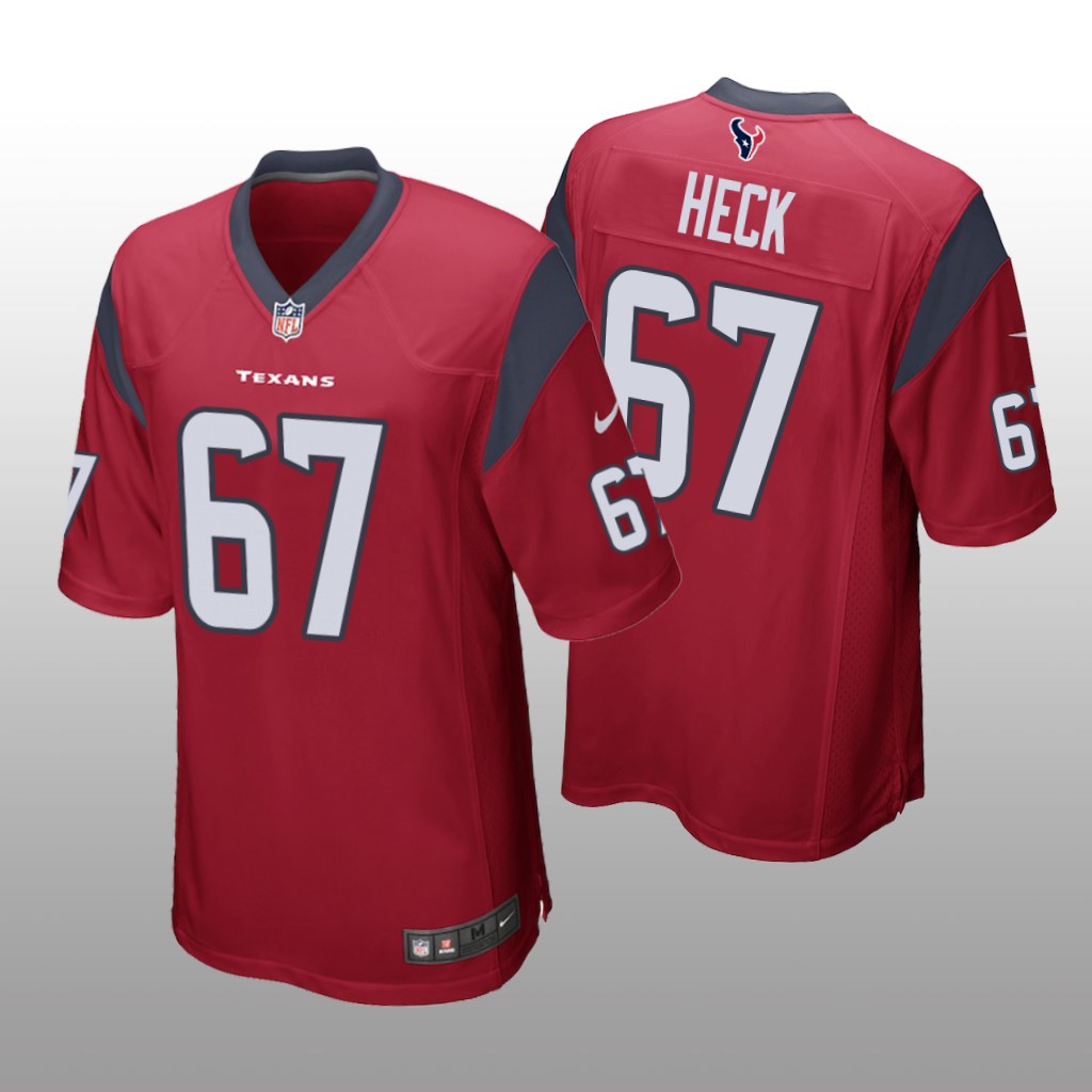 Houston Texans Charlie Heck Red Jersey Game - Men's