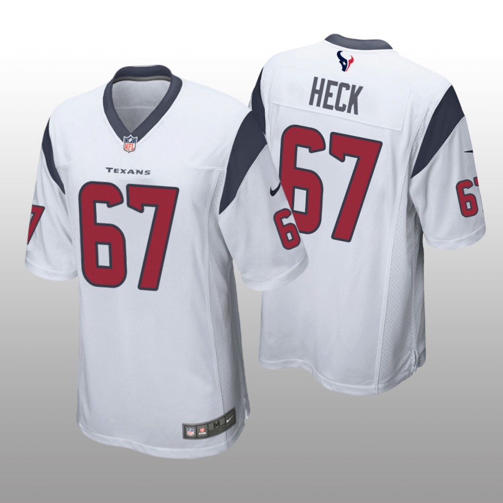 Houston Texans Charlie Heck White Jersey Game - Men's