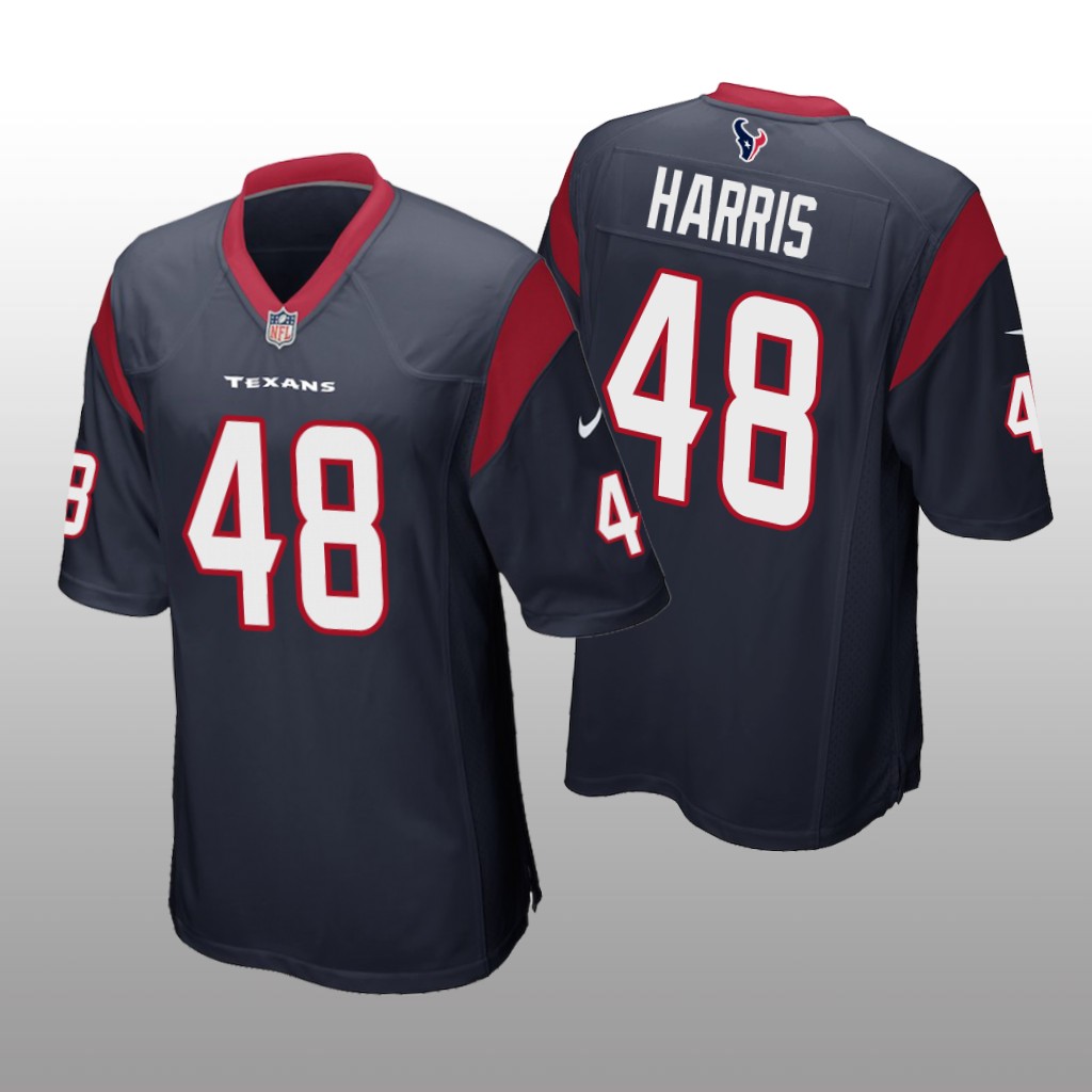 Houston Texans Christian Harris Navy Jersey Game - Men's