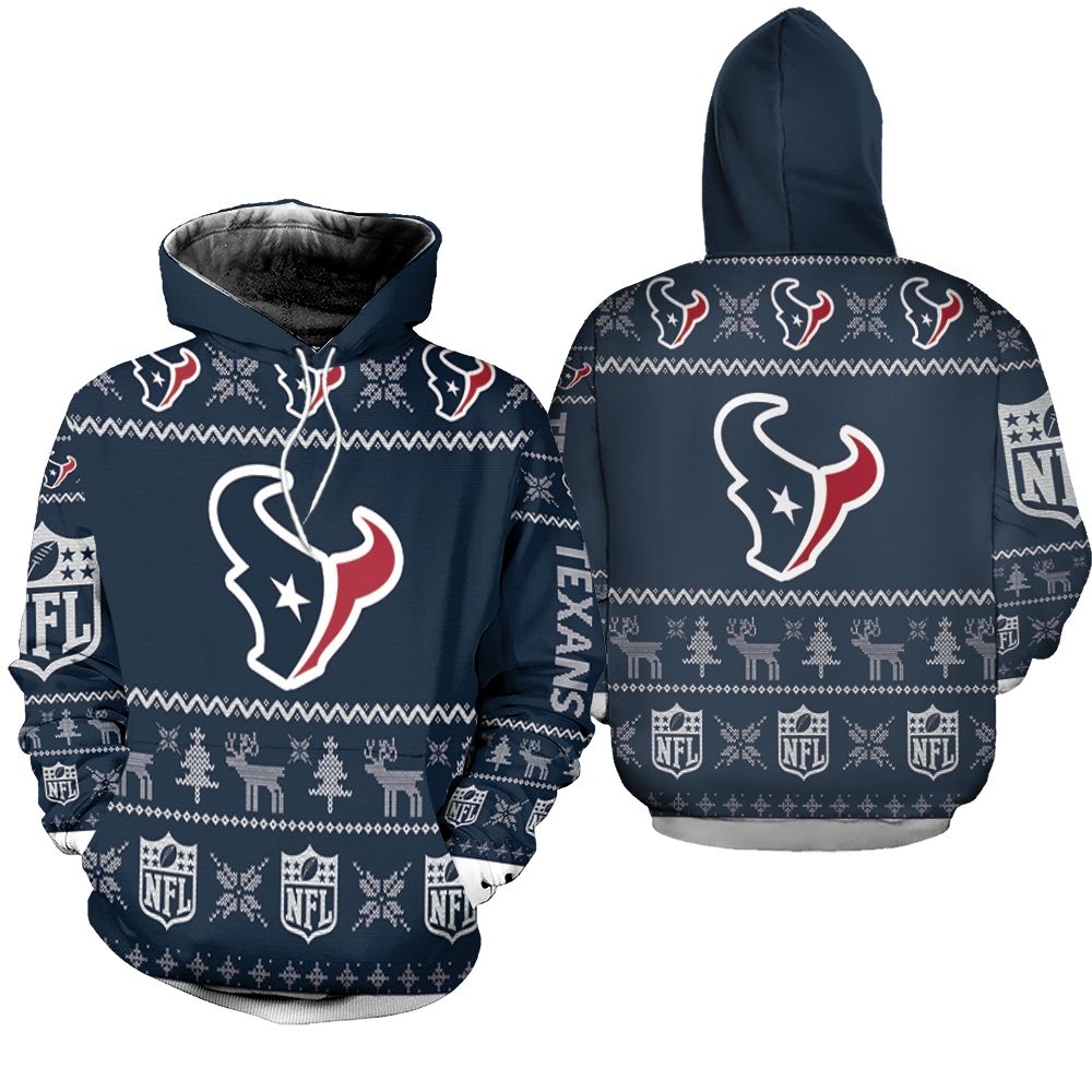 Houston Texans Christmas 3D Hoodie