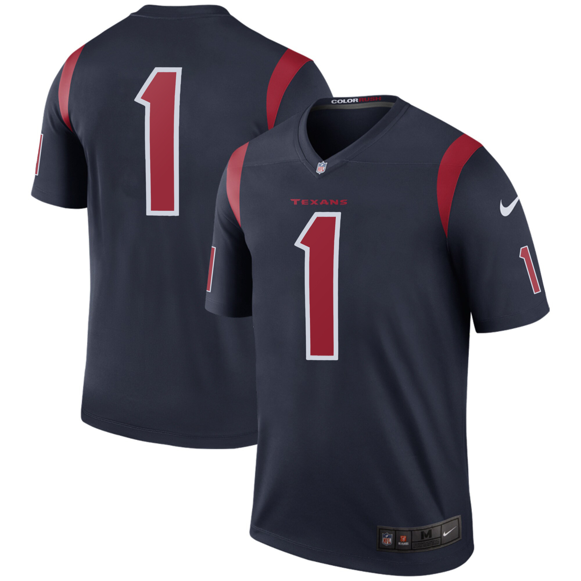 Houston Texans Color Rush Legend Game #1 Team Jersey - All Stitched 