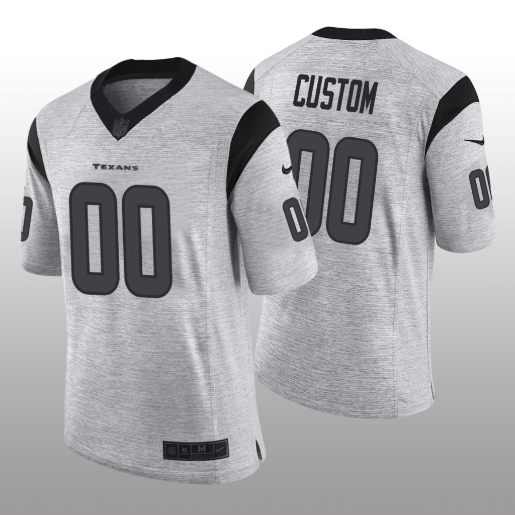 Houston Texans Custom Gray Jersey Gridiron Gray Limited