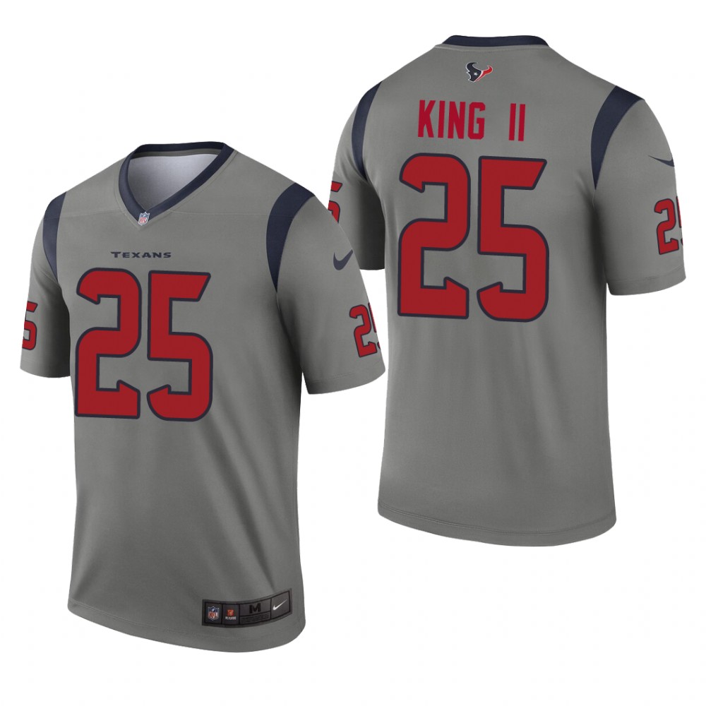 Houston Texans Desmond King Gray Jersey Inverted Legend - Men's