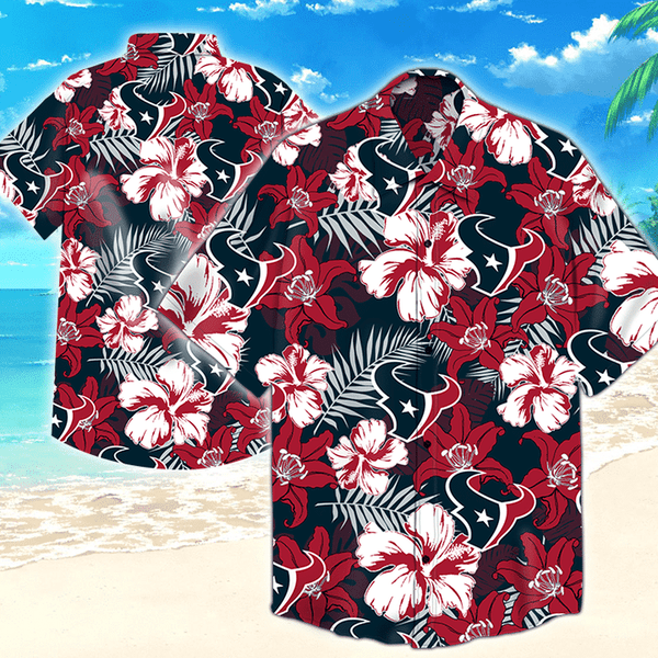 Houston Texans Flower Hawaiian Shirt
