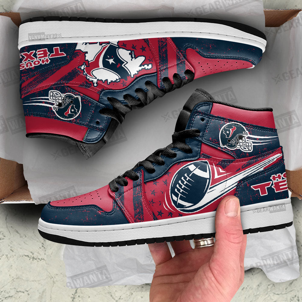 Houston Texans Football Team J1 Shoes For Fans Sneakers, Air Jordan Hightop