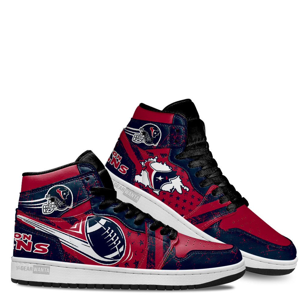 Houston Texans Football Team J1 Shoes For Fans Sneakers, Air Jordan Hightop