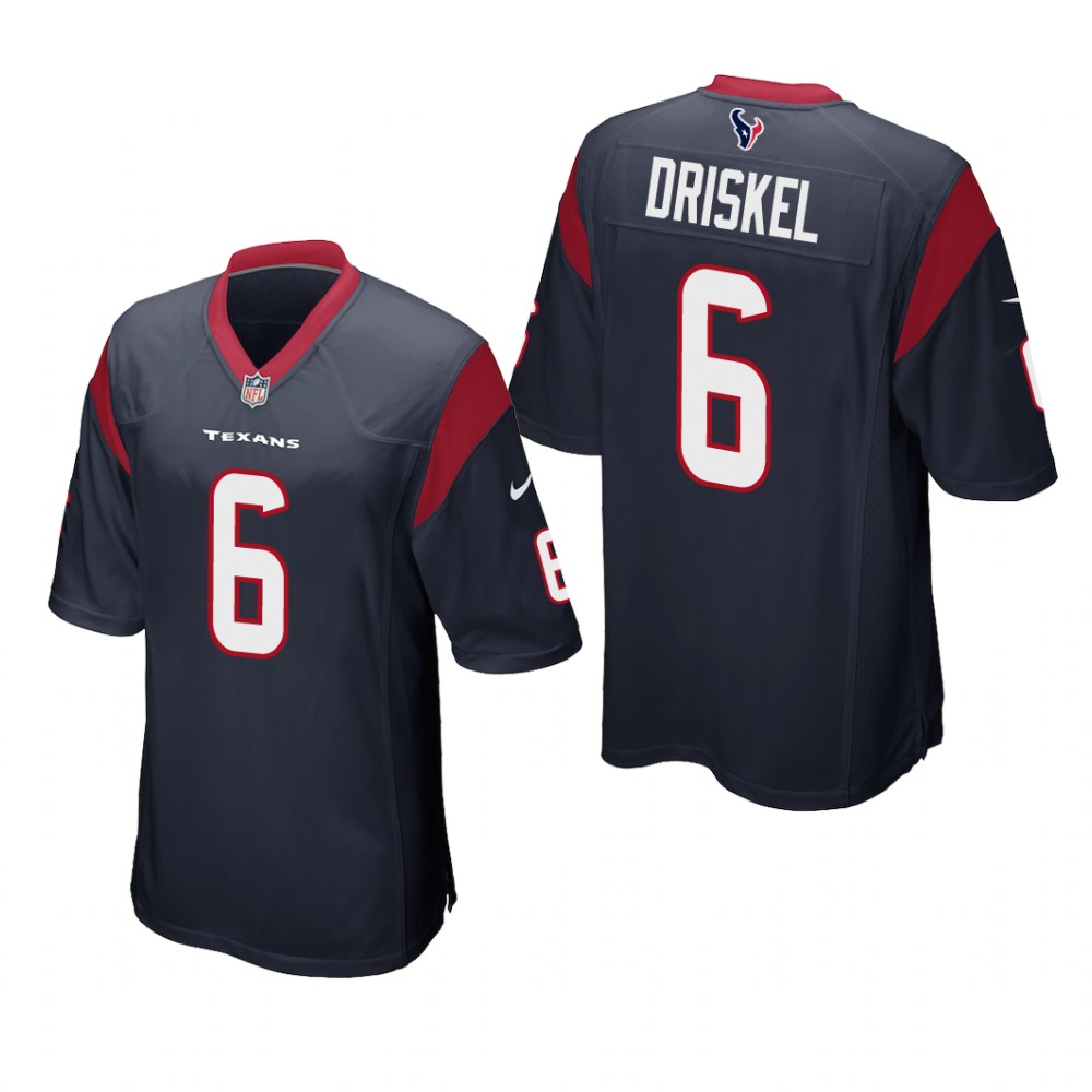 Houston Texans Jeff Driskel Navy Jersey Game - Men's