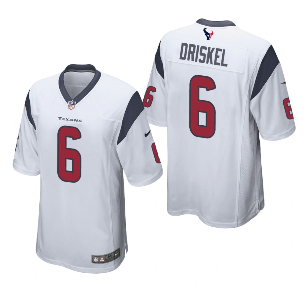 Houston Texans Jeff Driskel White Jersey Game - Men's