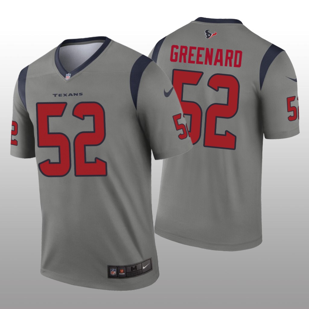 Houston Texans Jonathan Greenard Gray Jersey Inverted Legend - Men's