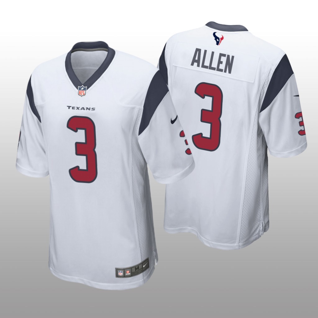 Houston Texans Kyle Allen White Jersey Game - Men's