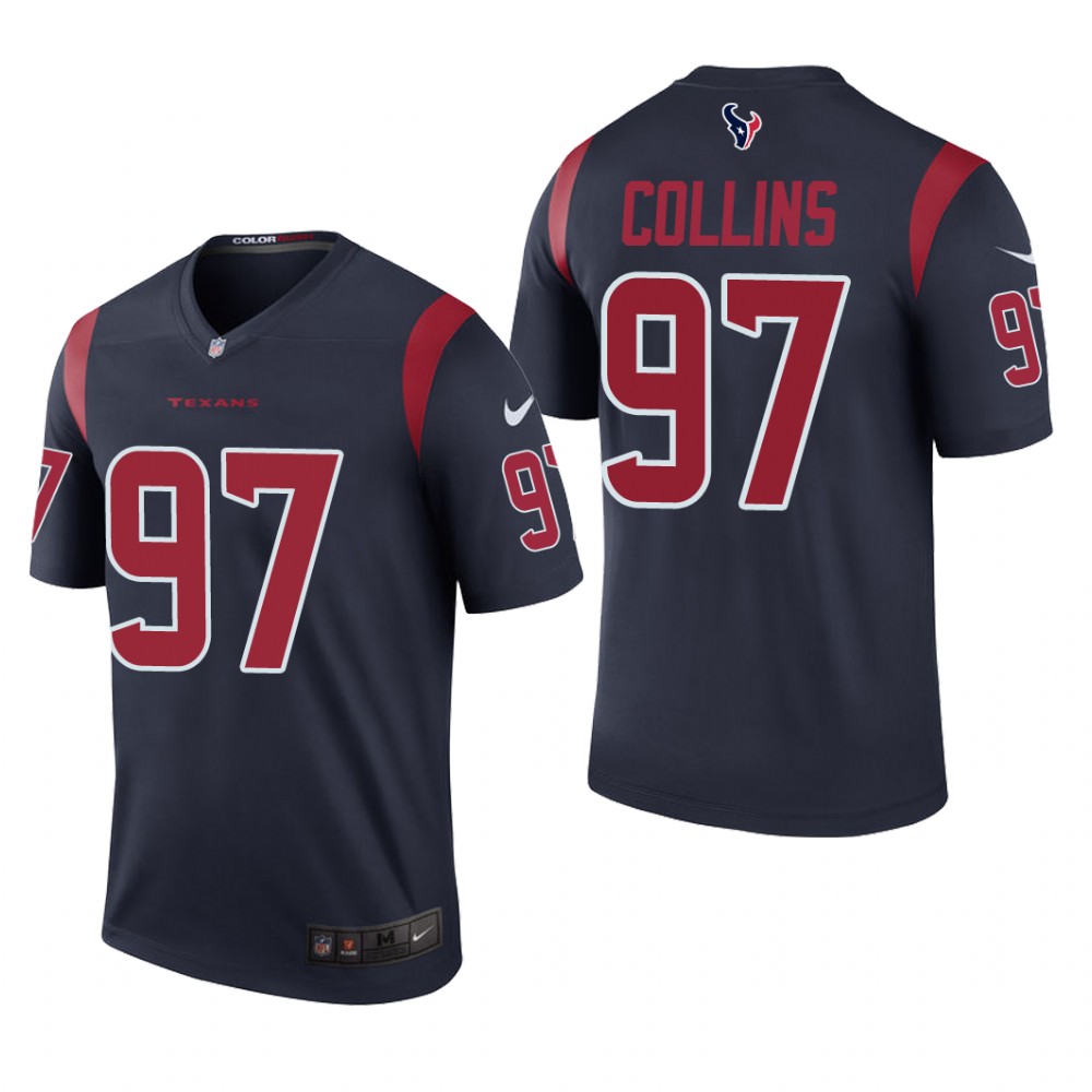 Houston Texans Maliek Collins Navy Jersey Color Rush Legend - Men's