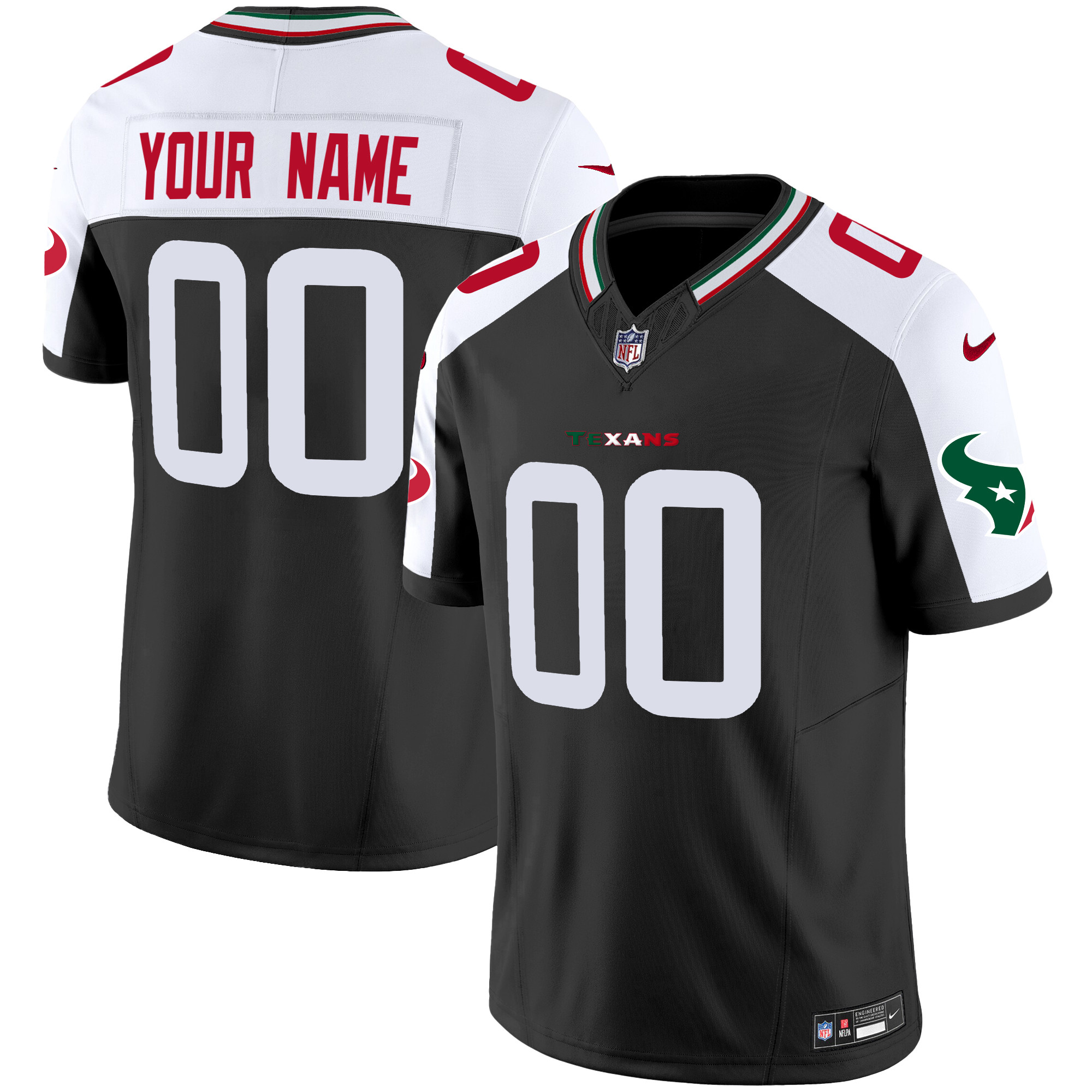 Houston Texans Mexico Vapor Limited Custom Alternate Jersey - All Stitched 