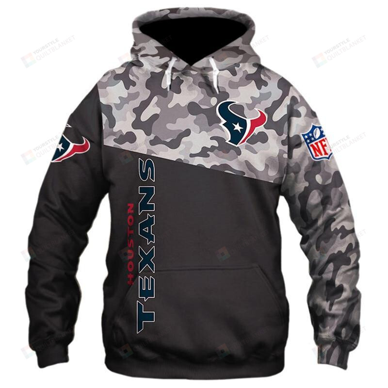 Houston Texans Military 3d All Over Print Hoodie Hoodie