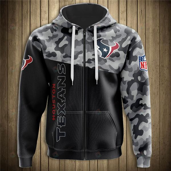 Houston Texans Military 3d All Over Print Hoodie Hoodie