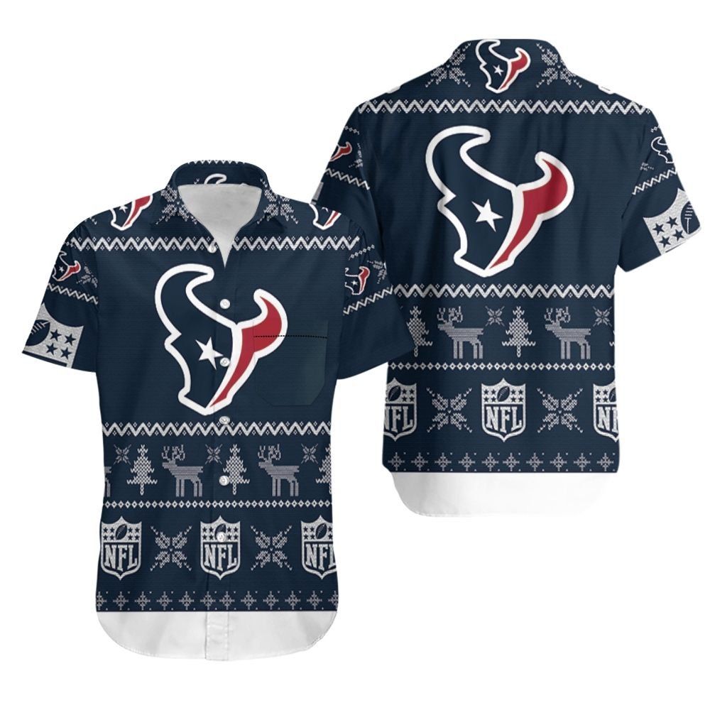 Houston Texans Nfl Christmas 3D Hawaiian Shirt