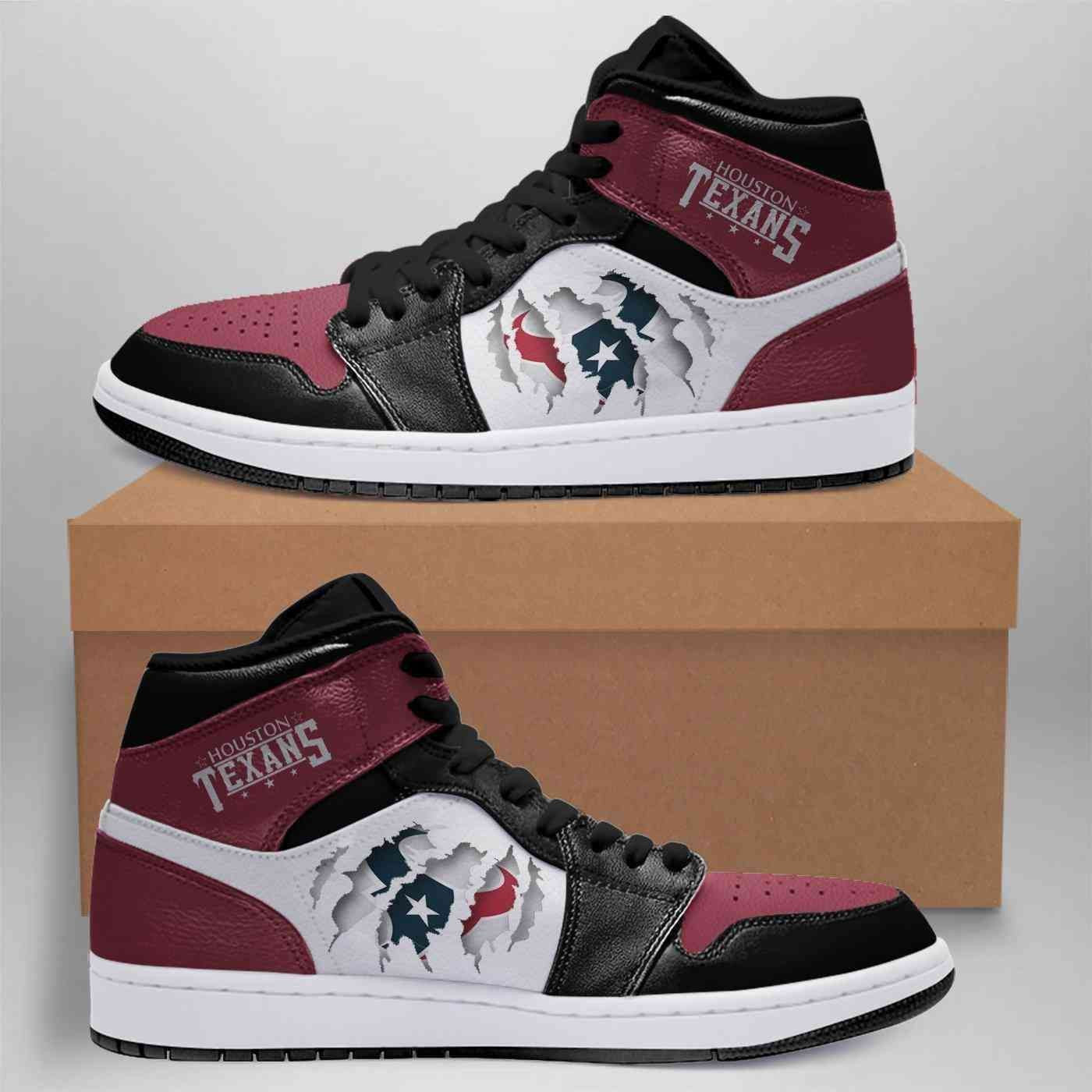 Houston Texans Nfl Outdoor Air Sneakers Sneakers Sport Sneakers High Top Air Jordan Sneaker, Air Jordan Hightop