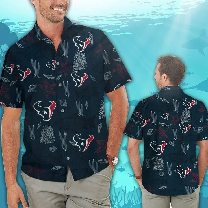 Houston Texans Ocean Fishes Hawaiian Shirt