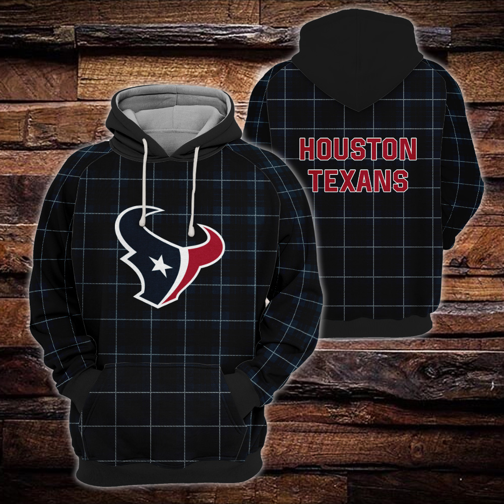 Houston Texans Plaid Hoodie 3D Gift For Fans
